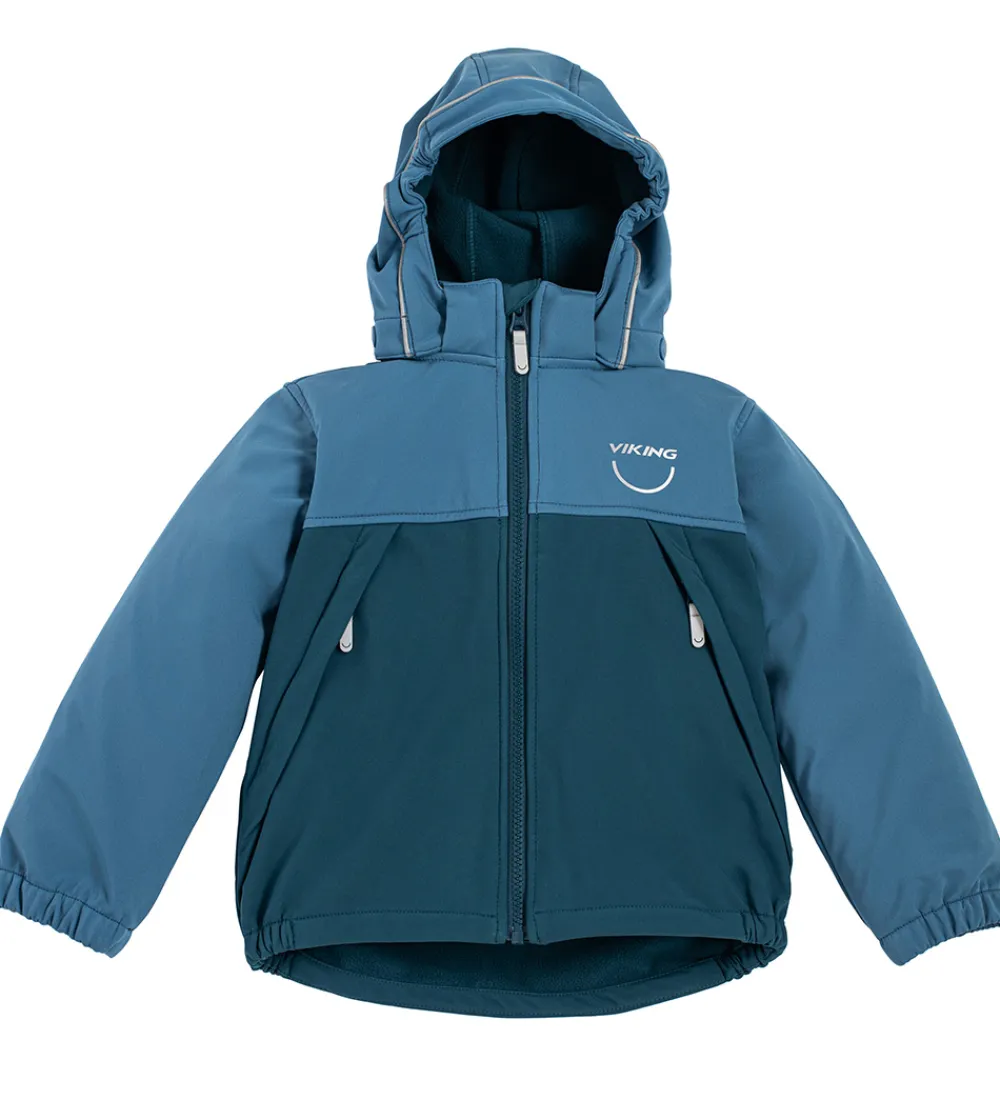Børn Viking Softshell|Softshelljakke m. Fleece - Play - Denim