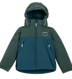 Børn Viking Softshell>Softshelljakke m. Fleece - Play - Dark Green