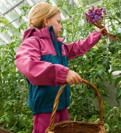 Børn Viking Softshell></noscript>Softshelljakke m. Fleece - Play - Plum/Navy