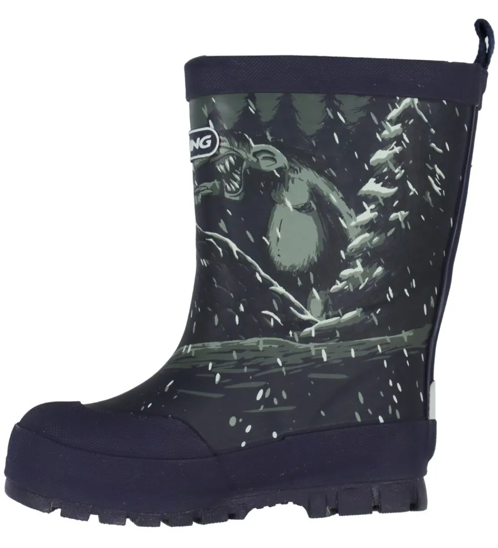 Viking Termostøvler>Termostøvler - Jolly Thermo Print - Navy/Dark Grey
