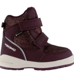 Viking Vinterstøvler>Vinterstøvler - Fun Glitter Warm GTX 2V - Plum