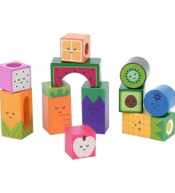 Vilac Stablelegetøj|Klodser m. Lyd - Træ - 11 Dele - Frugt og Grøntsager