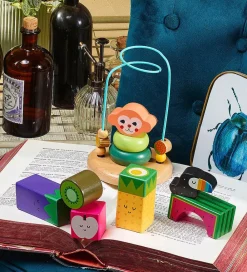 Vilac Stablelegetøj|Klodser m. Lyd - Træ - 11 Dele - Frugt og Grøntsager