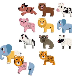 Vilac Magnetlegetøj|Magneter - Træ - 30 stk - 10 Sjove Dyr