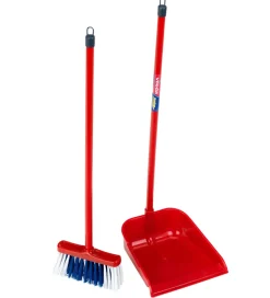 Vileda Junior Legekøkken Og Legemøbel|Fejebakke m. Langt Skaft + Kost - Legetøj