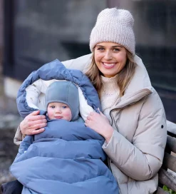 Børn Voksi Basis|Elefanthue - Uld - 2-lags - Vendbar - Blue Bell