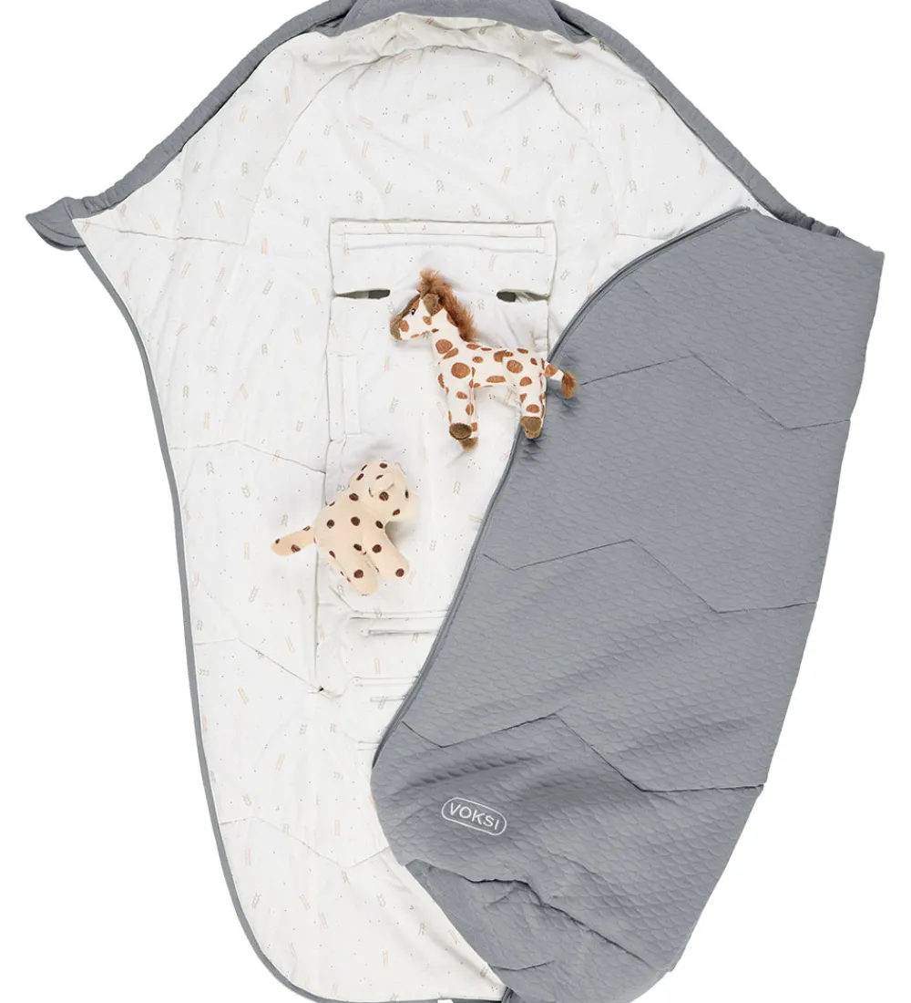 Voksi Køreposer>Kørepose - Breeze Light - 100 cm - Grey Fields