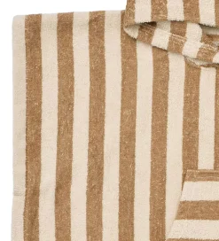 Wheat Babyhåndklæde- Og Poncho|Håndklæder>Badeponcho - Lille - Frotté - Cappucino Stripe