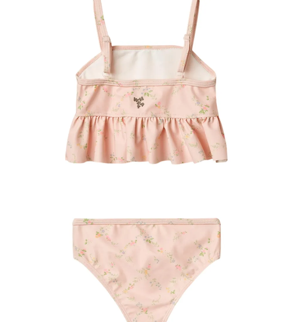 Børn Wheat Badetøj>Bikini - UV40+ - Lærke - Powder Checked Flowers