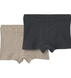Børn Wheat Undertøj|Boxershorts - Rib - 2-pak - Louis - Navy/Beige