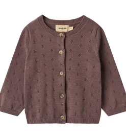 Børn Wheat Striktrøjer>Cardigan - Strik - Maia - Plum