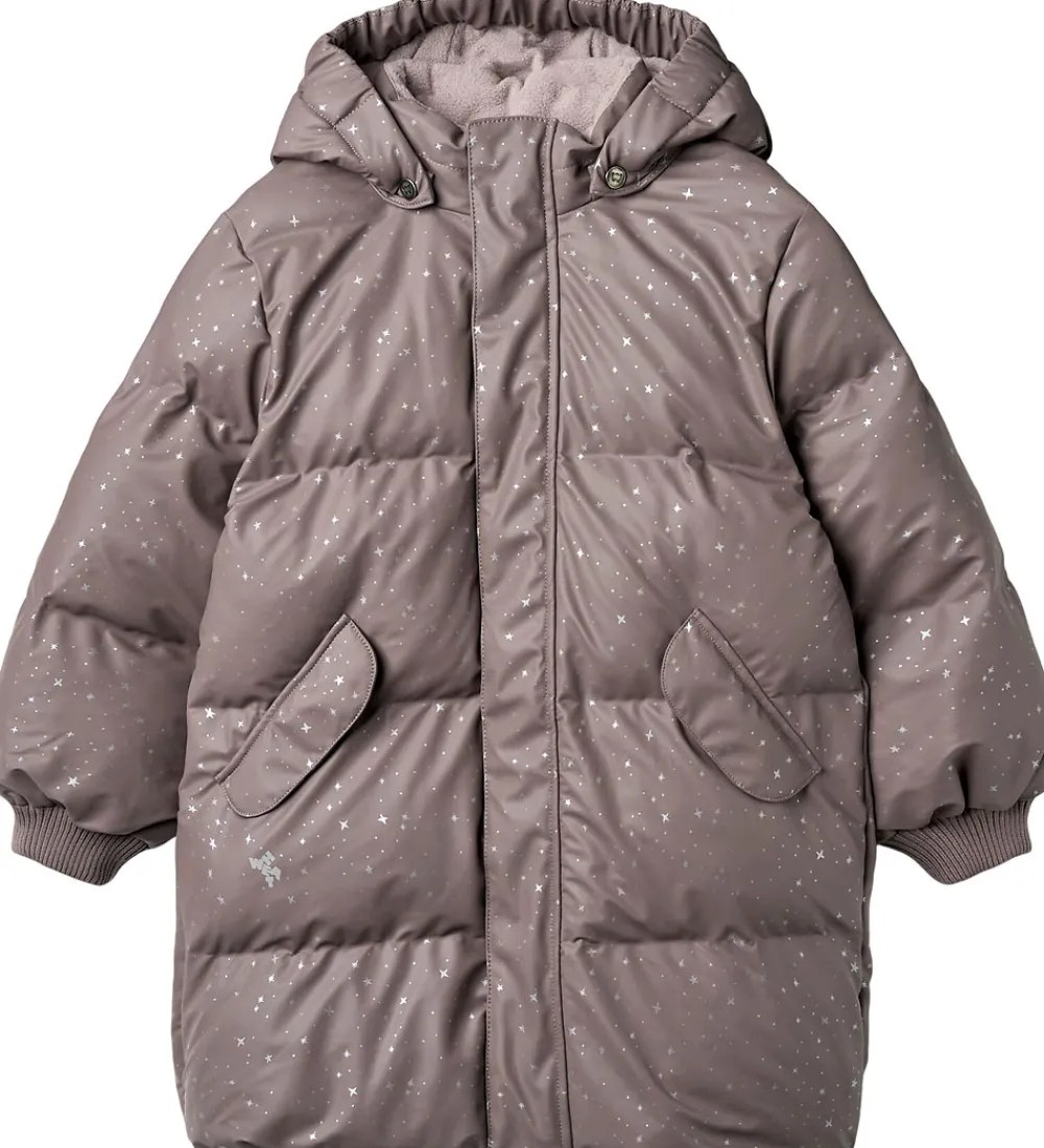 Børn Wheat Dunjakker Og Dynejakker>Dynejakke - PU - Coast - Purple Stone Stars