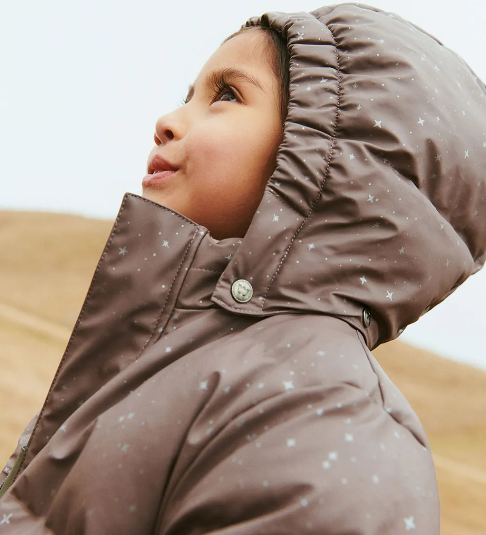 Børn Wheat Dunjakker Og Dynejakker>Dynejakke - PU - Coast - Purple Stone Stars