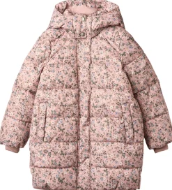 Børn Wheat Dunjakker Og Dynejakker>Dynejakke - Yrsa - Rose Powder Flowers