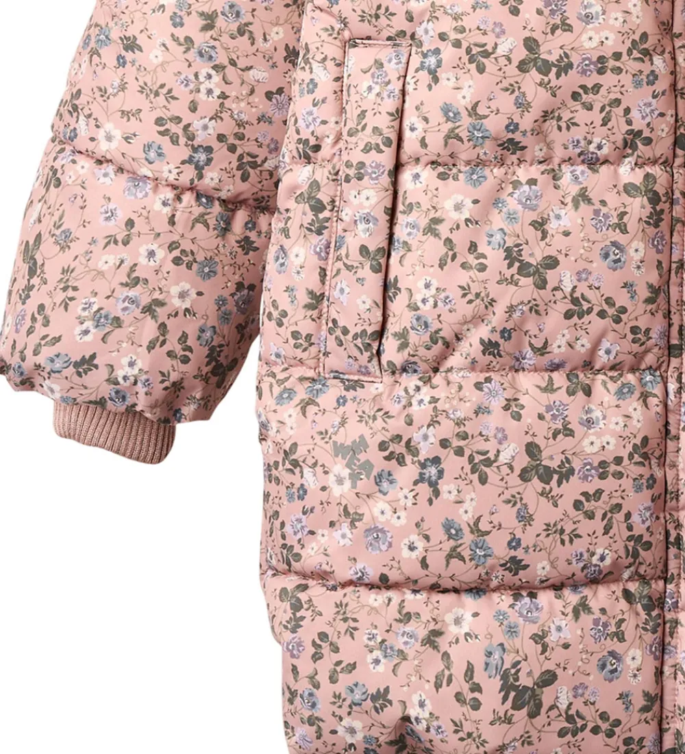 Børn Wheat Dunjakker Og Dynejakker>Dynejakke - Yrsa - Rose Powder Flowers