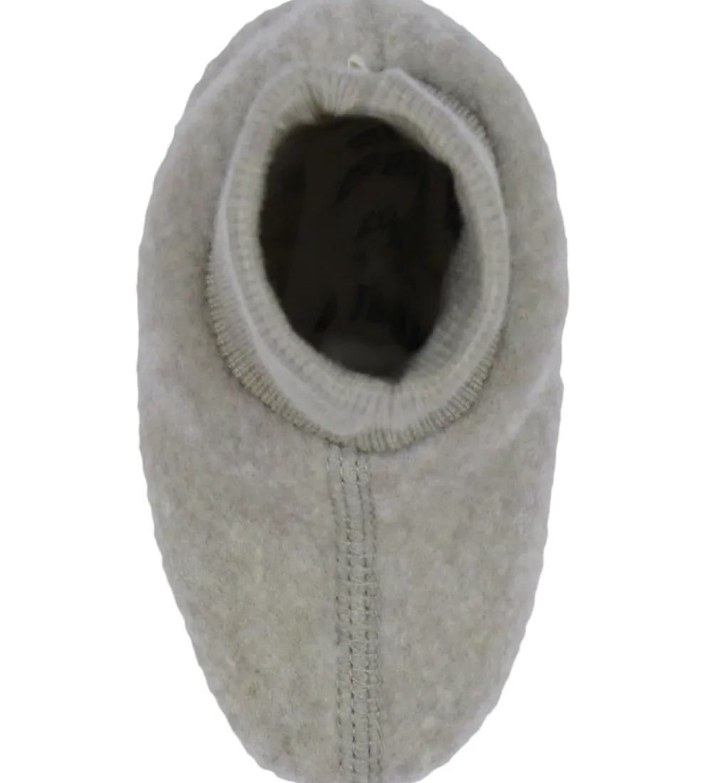 Wheat Hjemmesko>Futter - Uldfleece - Lei - Khaki Melange