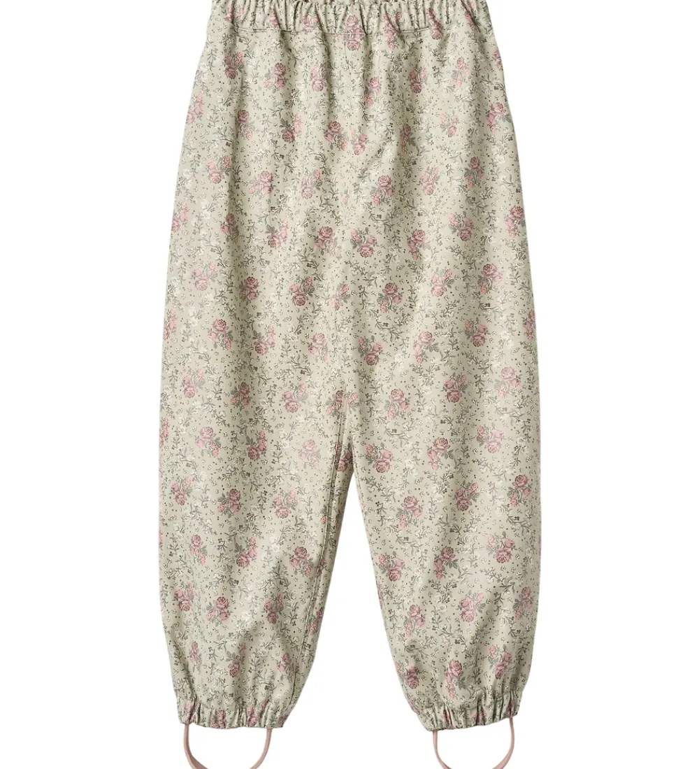 Børn Wheat Regntøj>Regnbukser - PU - Olo - Slightly Green Flowers