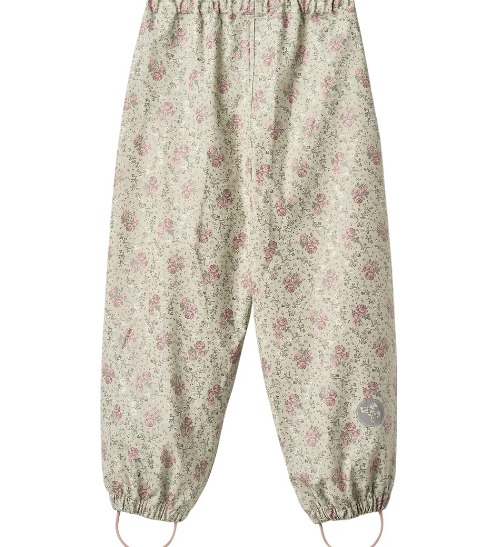 Børn Wheat Regntøj>Regnbukser - PU - Olo - Slightly Green Flowers