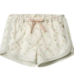 Børn Wheat Shorts Og Knickers|Shorts - Inger - Ivory Checked Flowers