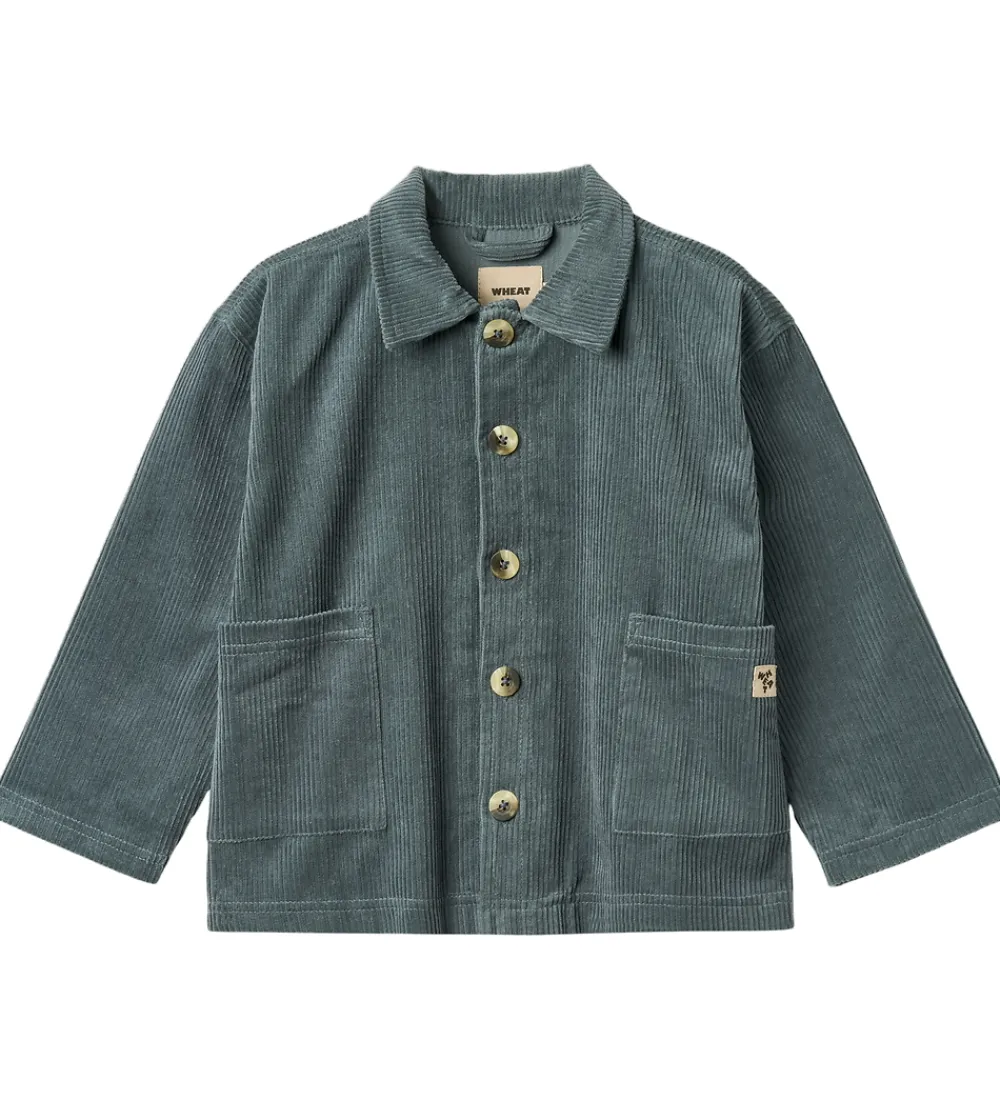 Børn Wheat Skjorter|Skjorte - Fløjl - Sage - Stormy Weather