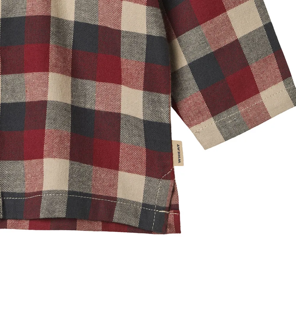Børn Wheat Skjorter>Skjorte - Shelby - Red Blue Check