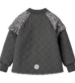 Børn Wheat Termotøj>Termojakke - Ellas - Black Sea m. Blomster