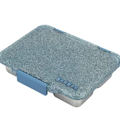 Yumbox Skole|Madkasser>Madkasse m. 4 Rum - Bento Steel - Paris Blue Glitter